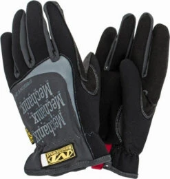 Mechanix Wear Size L (10) Synthetic Leather General Protection Work Gloves For Mechanics & Lifting, Uncoated, Slip-On Cuff, Full Fingered, Black, Paired MFF-05-010 - 01934447