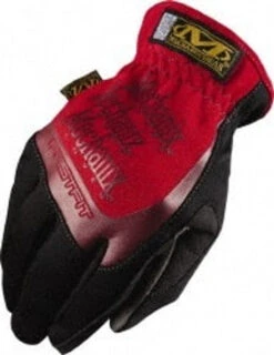 Mechanix Wear Size M (9) Synthetic Leather General Protection Work Gloves For Mechanics & Lifting, Uncoated, Slip-On Cuff, Full Fingered, Red, Paired MFF-02-009 - 03594793