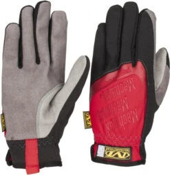Mechanix Wear Size L (10) Synthetic Leather General Protection Work Gloves For Mechanics & Lifting, Uncoated, Slip-On Cuff, Full Fingered, Red, Paired MFF-02-010 - 03594801
