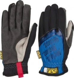 Mechanix Wear Size XL (11) Synthetic Leather General Protection Work Gloves For Mechanics & Lifting, Uncoated, Slip-On Cuff, Full Fingered, Blue, Paired MFF-03-011 - 03594843