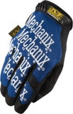 Mechanix Wear Size L (10) Synthetic Leather General Protection Work Gloves For Mechanics & Lifting, Uncoated, Hook & Loop Cuff, Full Fingered, Blue, Paired MG-03-010 - 09743279