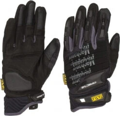 Mechanix Wear Size XL (11) Synthetic Leather/Spandex/Lycra/TPR Anti-Vibration/Impact Protection Work Gloves For Mechanics & Lifting, Uncoated, Hook & Loop Cuff, Full Fingered, Black, Paired MP2-05-011 - 09398876