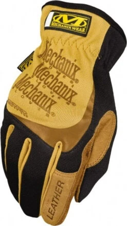 Mechanix Wear Size L (10) Split Leather Work Gloves For General Purpose, Uncoated, Slip-On Cuff, Full Fingered, Black, Paired LFF-75-010 - 37606324