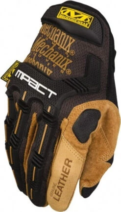 Mechanix Wear Size M (9) Split Leather Work Gloves For General Purpose, Uncoated, Hook & Loop Cuff, Full Fingered, Black, Paired LMP-75-009 - 37620440