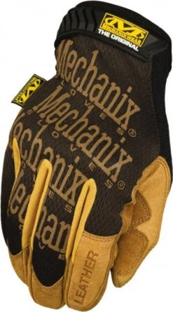 Mechanix Wear Size 2XL (12) Split Leather Work Gloves For General Purpose, Uncoated, Hook & Loop Cuff, Full Fingered, Black, Paired LMG-75-012 - 37620481