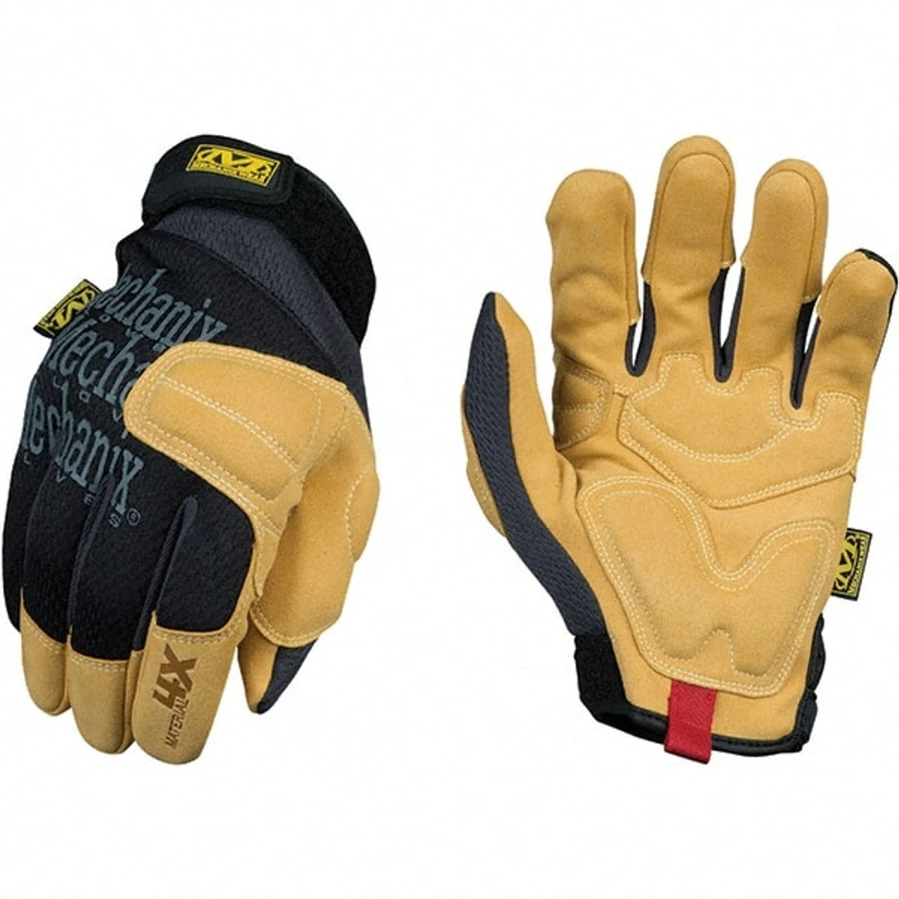 Mechanix Wear Size L Abrasion Protection Work Gloves For Mechanics & Lifting, Uncoated, Hook & Loop Cuff, Full Fingered, Black, Paired PP4X-75-010 - 46498473