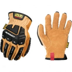 Mechanix Wear Size L, ANSI Cut Lvl A9, Genuine Leather Cut & Puncture Resistant Gloves Elastic Cuff, Black, Paired LDMP-C75-010 - 47472576