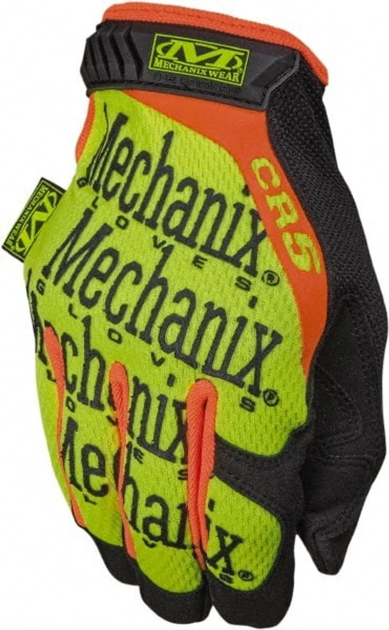 Mechanix Wear Size M (9), ANSI Cut Lvl 4, Puncture Lvl 5, Abrasion Lvl 3, Synthetic Leather Cut Resistant Gloves 10" Long, ArmorTex Cut Lining, Hook & Loop Cuff, Hi-Vis Yellow, Paired SMG-C91-009 - 57300261