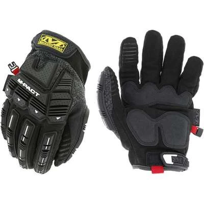 Mechanix Wear Mechanics Gloves: L, Synthetic Leather, Hook-and-Loop Cuff, ANSI Impact Level 2, 1 PR