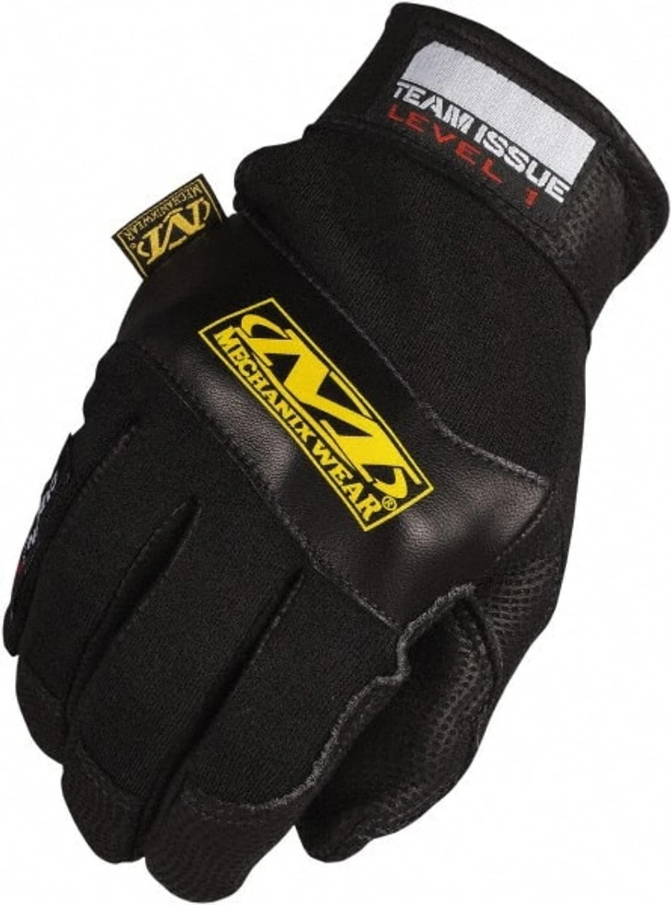 Mechanix Wear Size L (10) Leather Flame Resistant Work Gloves For General Purpose, Uncoated, Hook & Loop Cuff, Full Fingered, Black, Paired CXG-L1-010 - 36081594