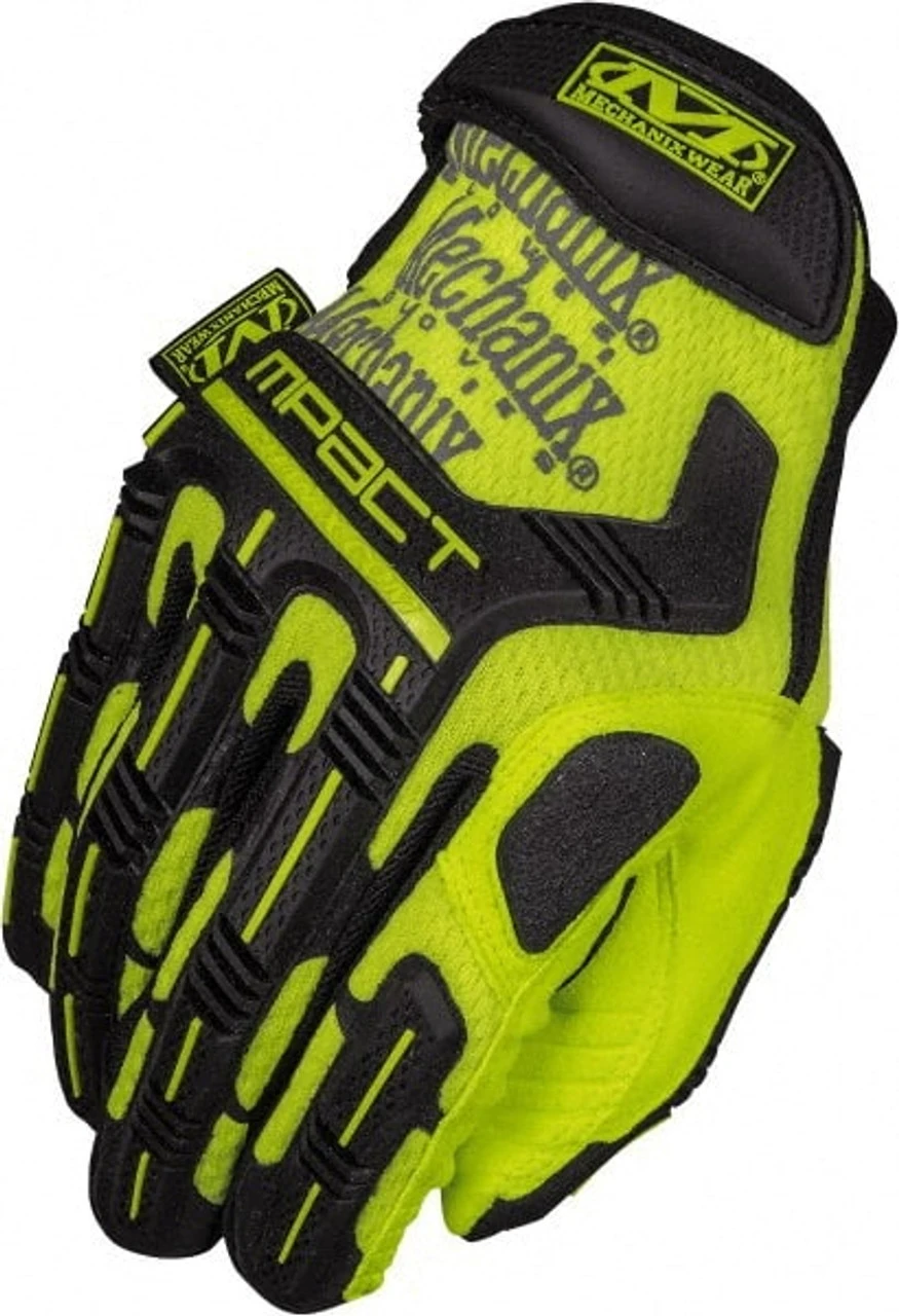 Mechanix Wear Size M Synthetic Leather/TPR Anti-Vibration/Impact Protection High Visibility Work Gloves Uncoated, Hook & Loop Cuff, Full Fingered, Hi-Vis Yellow, Paired SMP-91-009 - 70708508