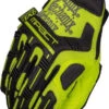 Mechanix Wear Size L Synthetic Leather/TPR Anti-Vibration/Impact Protection High Visibility Work Gloves Uncoated, Hook & Loop Cuff, Full Fingered, Hi-Vis Yellow, Paired SMP-91-010 - 70708474