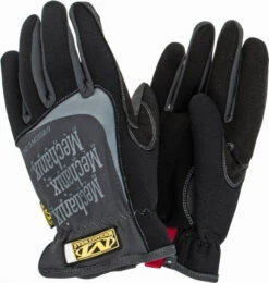 Mechanix Wear Size M (9) Synthetic Leather General Protection Work Gloves For Mechanics & Lifting, Uncoated, Slip-On Cuff, Full Fingered, Black, Paired MFF-05-009 - 89752851