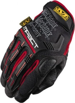 Mechanix Wear Size L (10) Synthetic Leather Impact Work Gloves For General Purpose, Uncoated, Hook & Loop Cuff, Full Fingered, Red/Black, Paired MPT-52-010 - 91306274