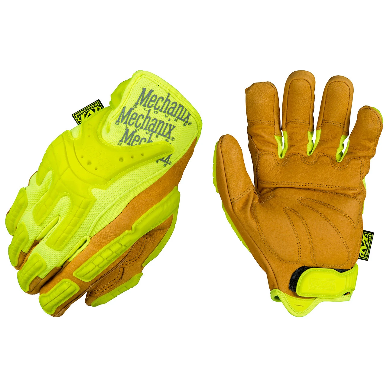 Mechanix Wear Hi-Viz CG Heavy Duty Leather Impact Gloves, X-Large - CG40-91-011