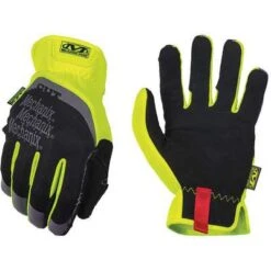 Mechanix Wear Cut Resistant Mechanics Gloves, Synthetic Leather Palm Material, High Visibility Yellow, S, PR 1
