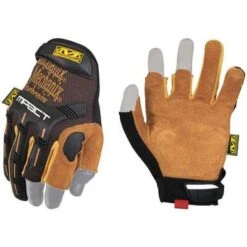 Mechanix Wear Leather Mechanics Gloves, Pig Leather Palm Material, Tan, M, PR 1