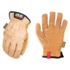 Mechanix Wear Leather Gloves: L ( 10 ), Drivers Glove, Leather Palm Leather Coverage, Standard, Tan, 1 PR