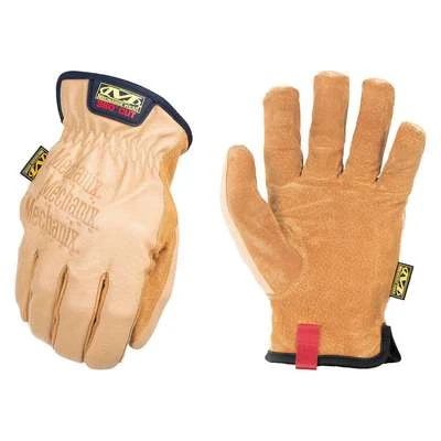Mechanix Wear Leather Gloves: L ( 10 ), Drivers Glove, Leather Palm Leather Coverage, Standard, Tan, 1 PR