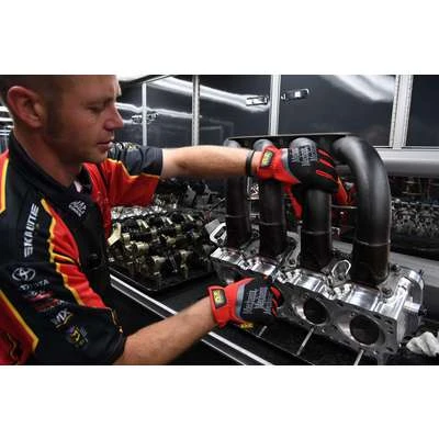 Mechanix Wear Mechanics Gloves: L ( 10 ), Mechanics Glove, Full Finger, Synthetic Leather, Red, 1 PR - Image 2
