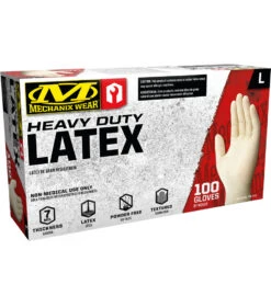 7 Mil Heavy Duty Latex Gloves (Pack Of 100)